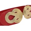 BlackButterfly Wide Elastic Vintage Cinch Retro Metal Interlock Buckle Belt