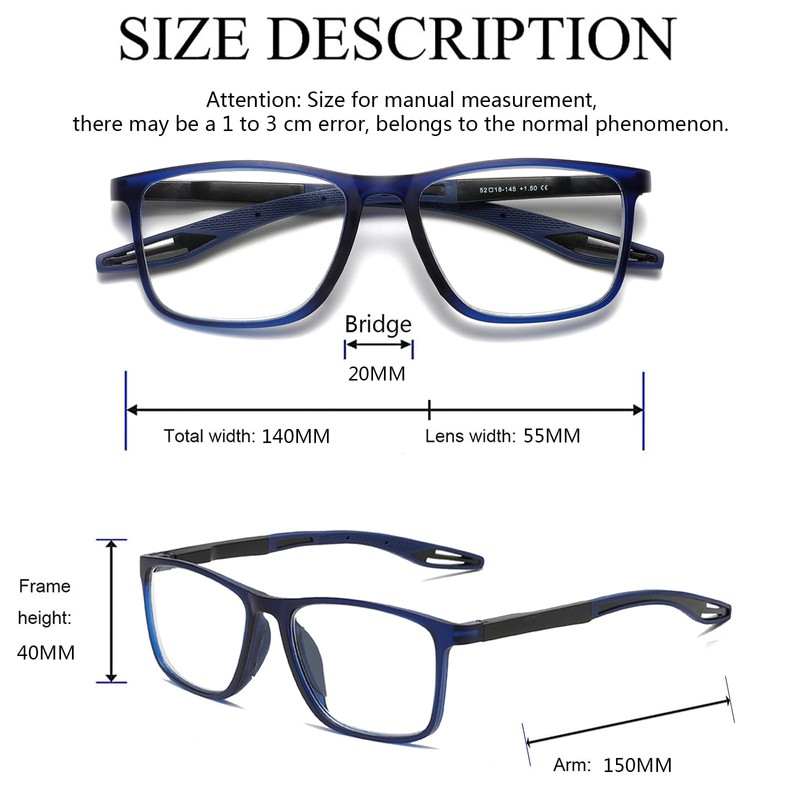 Hubeye TR90 Sports Anti Blue Glasses for Men and Women