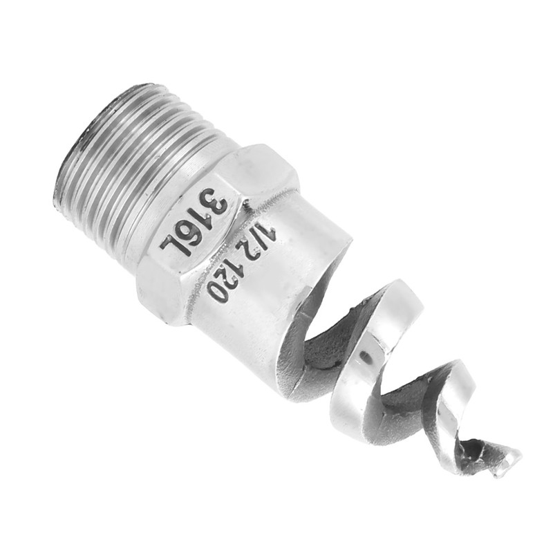 Spiral Nozzle SPJT 316L Stainless Steel Male Thread Anti‑Clogging Watering