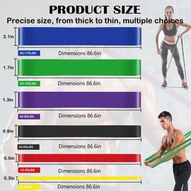 Pull Up Assistance Bands - Resistance Bands Set - Multi-Level Resistance, Fitness Band, Full Body Training, Suitable for Exercise and Physical Therapy Exercise Bands