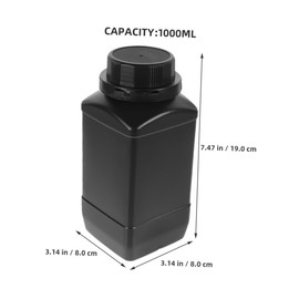 BUGUUYO 3pcs Wide Mouth Bottles with Inner Caps Mouth Chemical Storage Containers for Lab Use Light Design for Chemical Integrity Reliable Pe Material for Diverse Applications