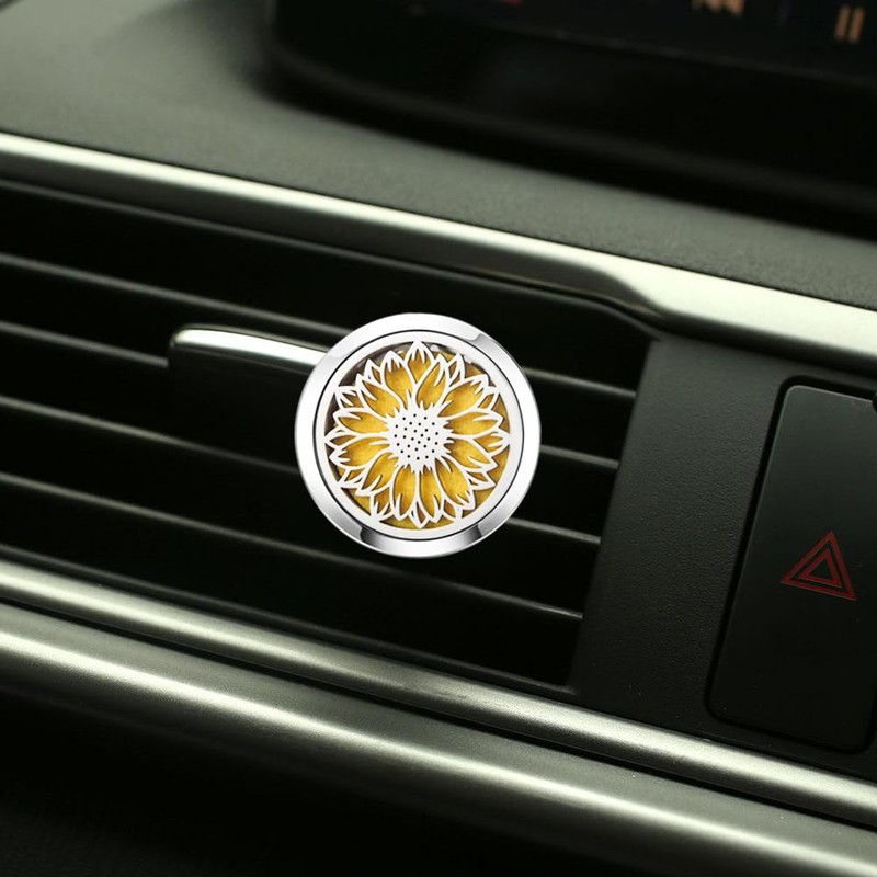 Sunshine Flower Car Essential Oil Diffuser Vent Clip,30mm Stainless Steel