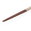 Chopsticks Pair Wood Craft Polka Dot Wood (Natural Wood) Tip,
