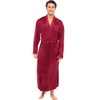 Alexander Del Rossa Men's Lightweight Satin Robe, Long, Large Burgundy