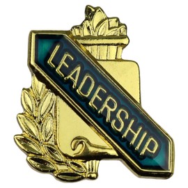 SHOP AWARDS AND GIFTS Leadership Enamel Lapel Pins for Students Appreciation Reward School Teacher, Bulk Pack of 12, Poly Bagged, 5/8 Inch