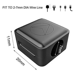 Housailei Magnetic USB Data Cable Clip Holder, a Versatile Cable Management Solution for Cars and Offices, Featuring self-Adhesive Cable Organizer Clips. 6pcs