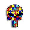 2pcs Autism Autistic Skull Superhero | Sticker Decal for Laptop, Car, Window, Door, Shop