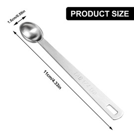 lusofie 5 Pcs 1/4 Teaspoon Measuring Spoons Mini Spoons Stainless Steel Measuring Spoons For Kitchen Cooking Spoon Coffee Spoon (Silver)