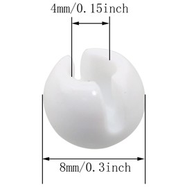 MEETOOT 12pcs Bead Chain Crimp Stop for Roller Shades, Applicable Bead Diameter 4mm, Plastic Clear Beaded Chain Stop for Beaded Chain