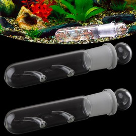 2 Pack Clear Glass Planaria Trap Catch Trap Aquarium Cleaning Supply for Dwarf Shrimp Crystal red Shrimp (2 Holes)