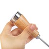 ZLKSKER Wooden Handle Ice Pick, Stainless Steel Blade for Bartenders