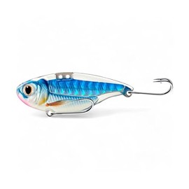Blade Bait Sonic Shad 3/8Oz Glow Blue k-143 Fishing Lures Bass Jigging Bait Jig Lure Weedless Soft Plastic Swimbait Accessories Freshwater