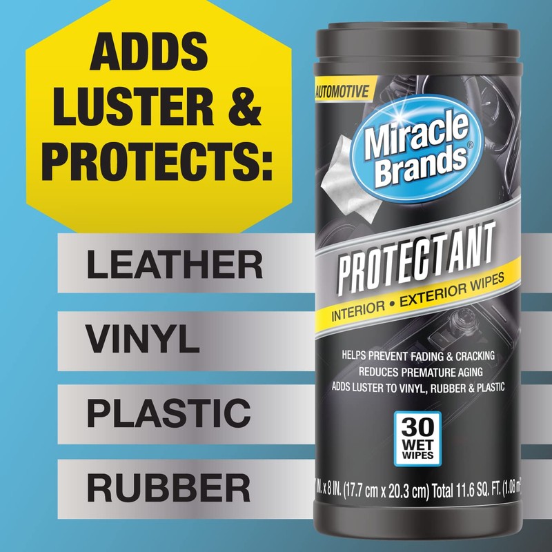 Miracle Brands Auto Protectant Wipes - 30 Count, Clean &