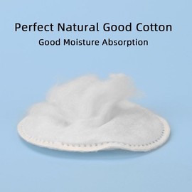 100Pcs White Facial Pads Round Shape Face Cleansing Pads for Makeup Removing Blending and Skin Toner Applying Cotton Balls and Swabs(5cm)