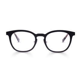 eyebobs - Alloy Ally | Premium Reading Glasses for Men and Women | Round Frame for Average Faces, Satin Black, 0.00