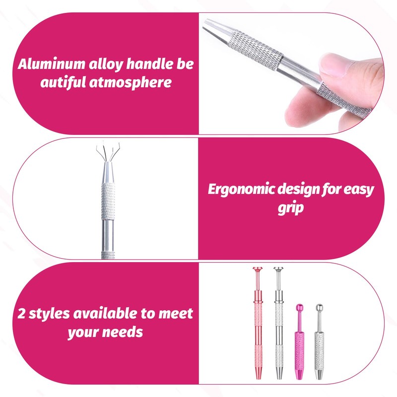 4PCS Piercing Ball Grabber,Stainless Steel 4-Claw Piercing Ball Screw Tool,Piercing