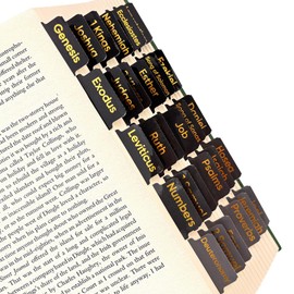 Laminated Bible Tabs for Women and Men,Bible Study Tabs,Bible Study Journaling Supplies,Bible Book Index Tabs Bookmarks Gifts (Black - Hot Stamping)