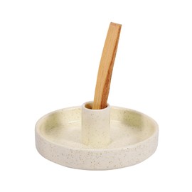 Lestino Palo Santo Holder, Ceramic Incense Burner for Palo Santo Wood or Scented Incense Stick, Beige