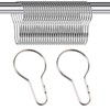 30PCS Shower Curtain Rings, Curtain Hangers Hanging Shower Clips,Stainless Steel
