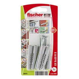 fischer Universal Plug UX 8 x 50 SK NV, 90879 , Gray