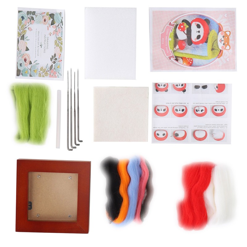 Needle Felting Kit Photo Frame Wool Felting Supplies Animal Plush