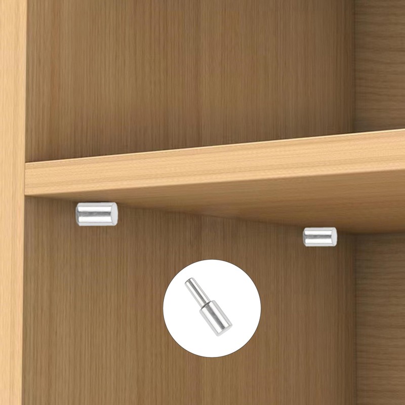 36pcs Sliver Cabinet Board Support Pegs, 3mm Metal Shelf Pins,Furniture