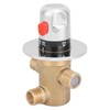 G1/2in 3 Way Brass Thermostatic Mixing Valve Faucet Temperature Mixer