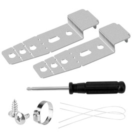 2pcs Undercounter Dishwasher Mounting Bracket, 5001DD4001A Silver Side Under Counter Installation Secure Clip Compatible with LG Dishwasher Replacement Part Accessories for Granite Countertop Cabinet
