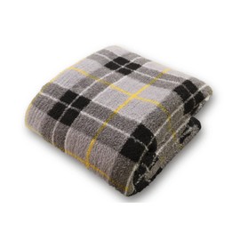 Dazzle Collection Teddy Fleece throw Blanket Tartan Check Style For Kids and Adults Soft & warm Quilt Throw Blanket for Bed and Chaise (Gray, 200cm X 150cm)