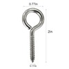 IDEALSV Screw Eyes (304) Stainless Steel 2 Inch Screw Hooks
