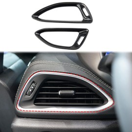 Korlot Carbon Fiber Air Vent Cover AC Outlet Trim for Chrysler Pacifica 2017-2025
