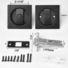 Dontay 2 Pack Pocket Door Privacy Lock, Flush Handles, 2-3/8"