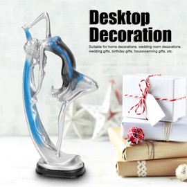 Zerodis Ballet Dancer Figurine, 12.8in Dress Musical Statues Elegance Crafts Dancing Girl Ornaments Desktop Window Cabinets Displays Collection