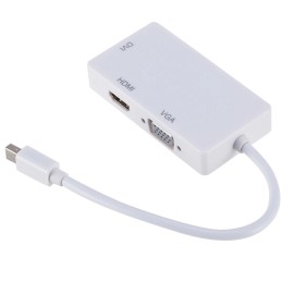 New White HDMI/VGA/DVI Adapter For Mac Macbook Air Pro Thunderbolt DP to HDMI