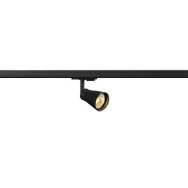 SLV LED 1-phase Spotlight Puria Track Rotating and Swivelling Track Spotlight, LED Spotlight, Ceiling Spotlight, Rail System, Interior Lighting, 1P Lamp, GU10 QPAR51, max. Energy efficiency E-A++