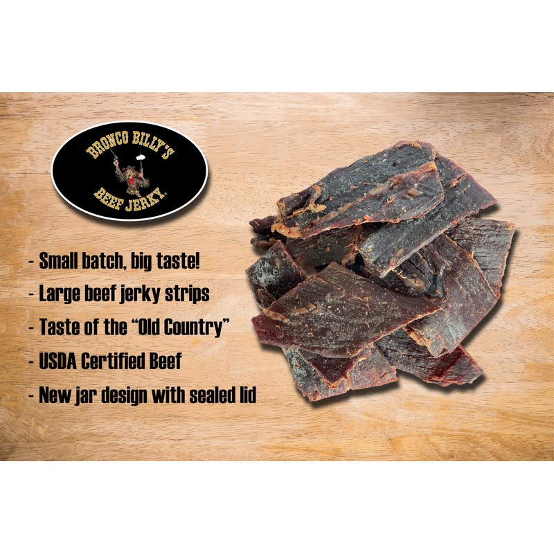 Bronco Billy's Beef Jerky Old Country Hickory Smoked Half Pound