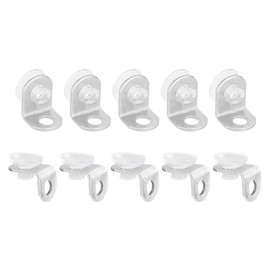 DTGN 15mm x 11mm (LxW) Mounting Brace Fix Glass Shell Cuff Bracket Mounting Bracket Fixing Glass Brackets - 20 Pieces for Glass Shelves with Durable Peg Support Chuck Wall Mount - Silver