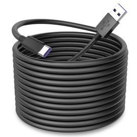 iMangoo USB to USB C Power Cable for CCTV Camera,33FT/10M Type C Power Extension Cable for Xiaomi Mi Security Camera Outdoor Indoor Cord with 10 Wire Clips Cable Nails, No Data Transfer Support,Black