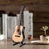 Miniature Wooden Guitar Model Display Mini Ornaments Craft Home Decor(16cm)