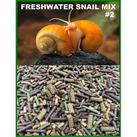 ABF Aquatic Freshwater Snail Food Mix #2 with Calcium- Heat Sealed for Freshness Snail ,Shrimp & Crayfish Food - ABF2 - 24HR Ship