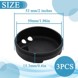 TiciKim 3 Pack Silicone Splashguard for Nalgene 32 oz Wide Mouth Bottle - Fits Most 53mm Mouth Bottles - Wide Mouth Splash Guard for Nalgene Water Bottles Accessories (Black)