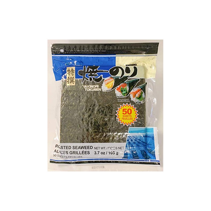 Takaokaya Nori Tokusen Roasted, 50-Count Units (Pack of 2)