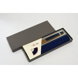 Hasegawa Kyoto Fan, For Gentlemen, Frog Fan, Blue, Comes with a Bag and Gift Box, blue