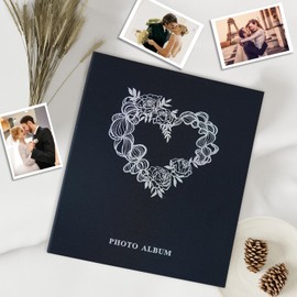 Miaikoe Photo Album 6x4 Slip in, Linen 1000 Pockets Photo Albums Holds 1000 Horizontal and Vertical 10x15cm Photos for Family Wedding Anniversary (Black)