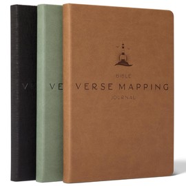 Graceful By Design Bible Verse Mapping Journal - Vegan Leather - Premium Bible Study Journaling Kit (Desert Brown)