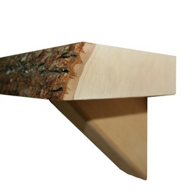 Wilson Basswood Barkside Edge Shelf Kit, Natural Kiln Dried Wood Product (48 inch Length)