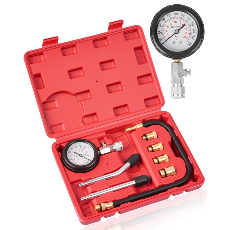 DAYUAN 8pcs Professional Petrol Engine Compression Tester Kit Set for