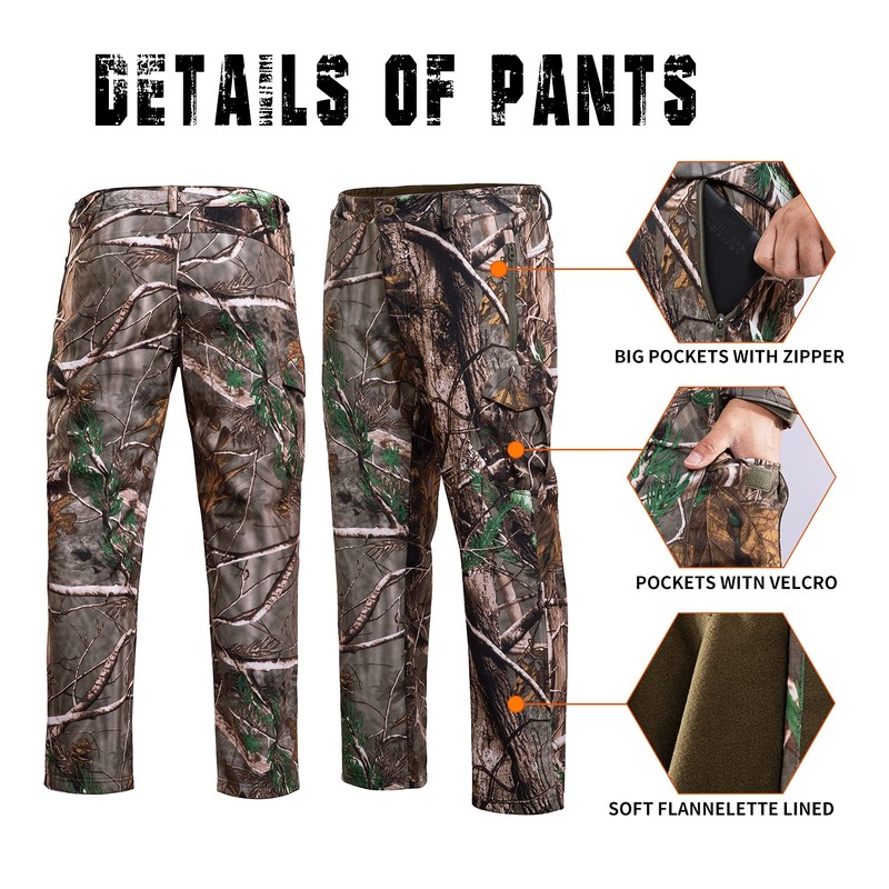 YEVHEV Quiet Hunting Clothes Suit Clothing Gear Camouflage Hoodie Jacket