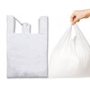100 Count Milky White Delivery Plastic Bags 24x38cm Large 3ea