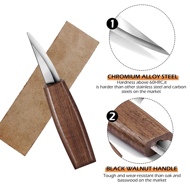 Sttargxing Wood Carving Kit with 6pcs Whittling Knives,Trimming Knife for
